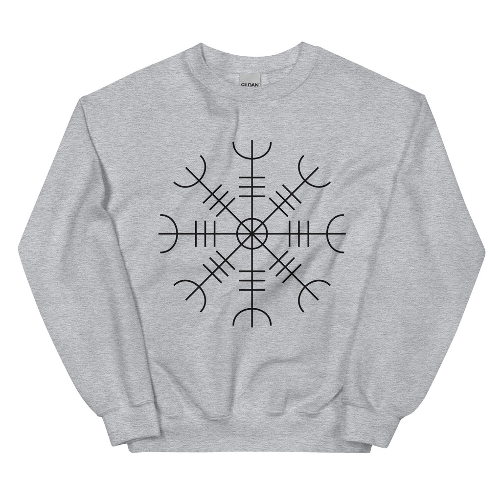 Aegishjalmr Sport Grey Unisex Sweatshirt by Chained Dolls