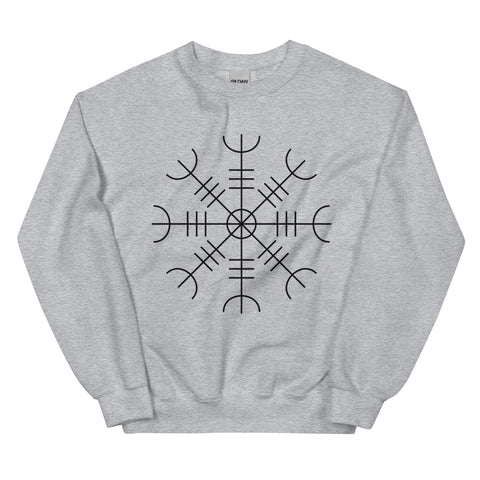 Aegishjalmr Sport Grey Unisex Sweatshirt by Chained Dolls