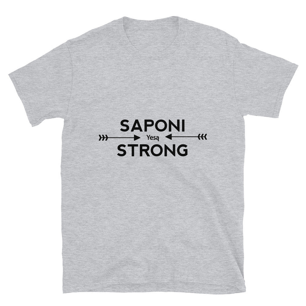 Saponi Strong Arrows Sport Grey Unisex T-shirt by Chained Dolls