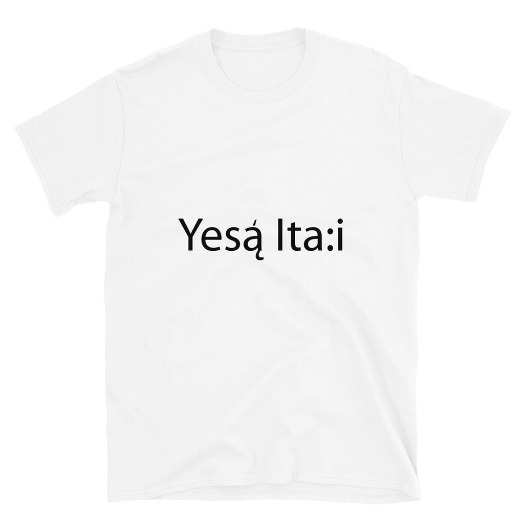 Yesa Ita:i Sport White Unisex T-shirt by Chained Dolls