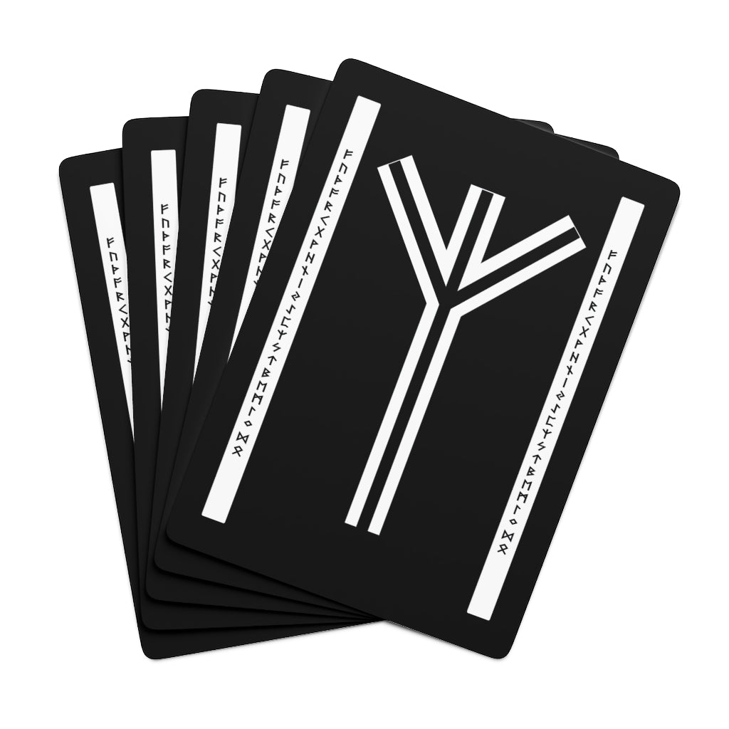 Algiz Black and White Poker Cards by Chained Dolls