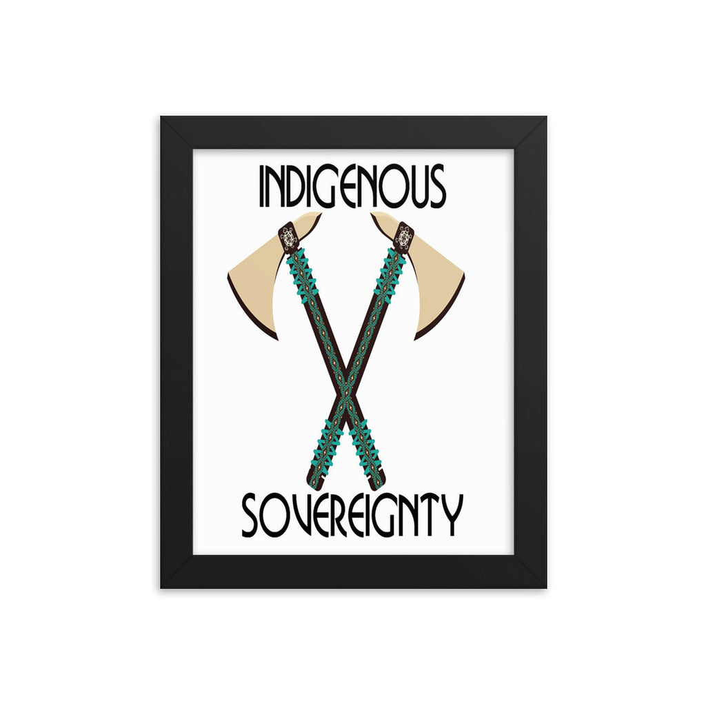 Indigenous Sovereignty Tomahawk Art Prints by Chained Dolls
