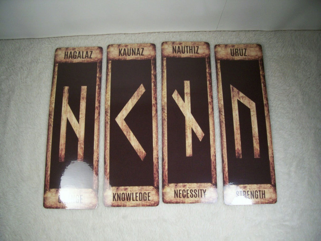 Rune Bookmarks (Brown Grunge) by Chained Dolls