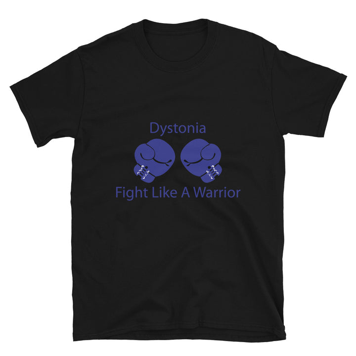 Dystonia Fight Like A Warrior Black T-shirts by Chained Dolls
