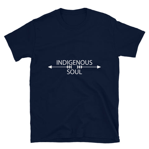 Indigenous Soul Arrows Navy T-shirts by Chained Dolls