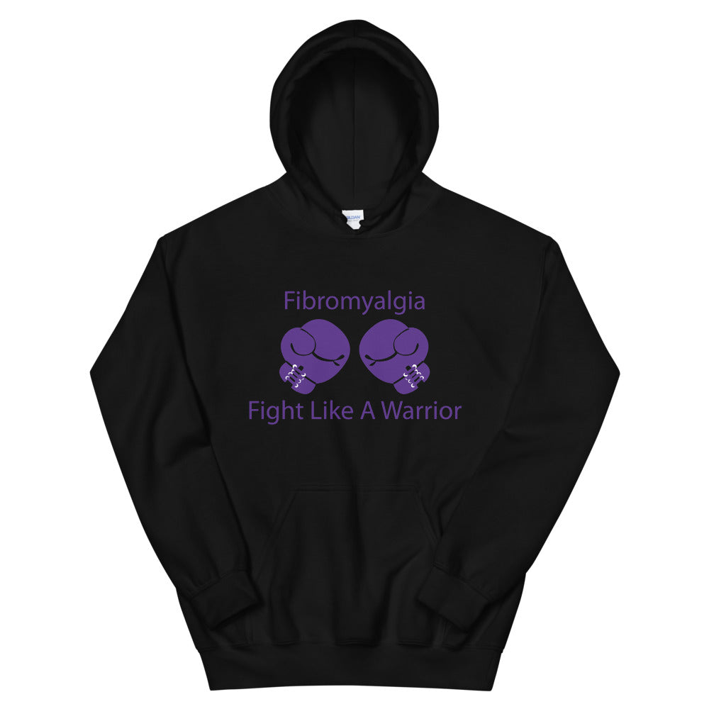 Fibromyalgia Fight Like A Warrior Black Hoodies by Chained Dolls