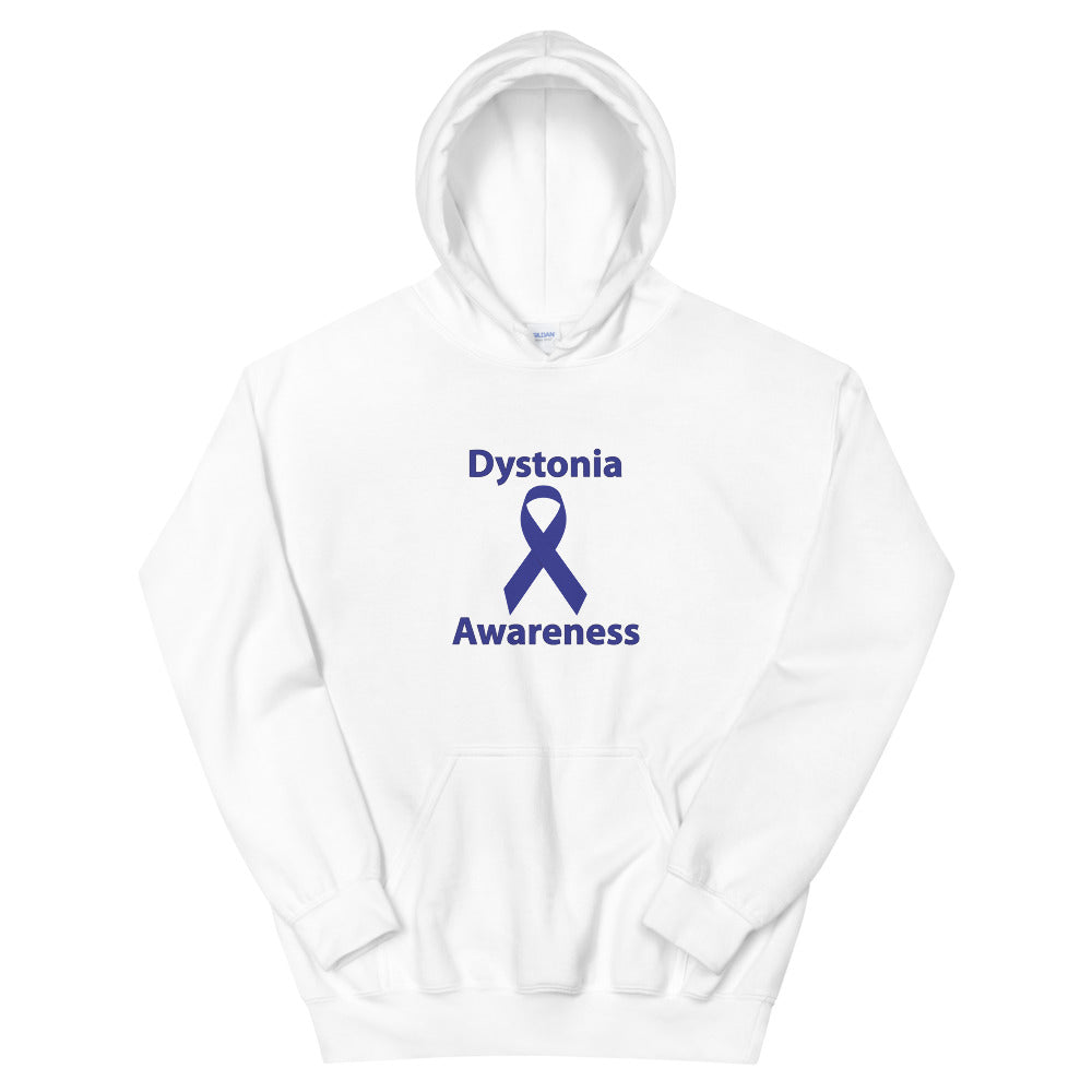 Dystonia Awareness Ribbon White Hoodies by Chained Dolls