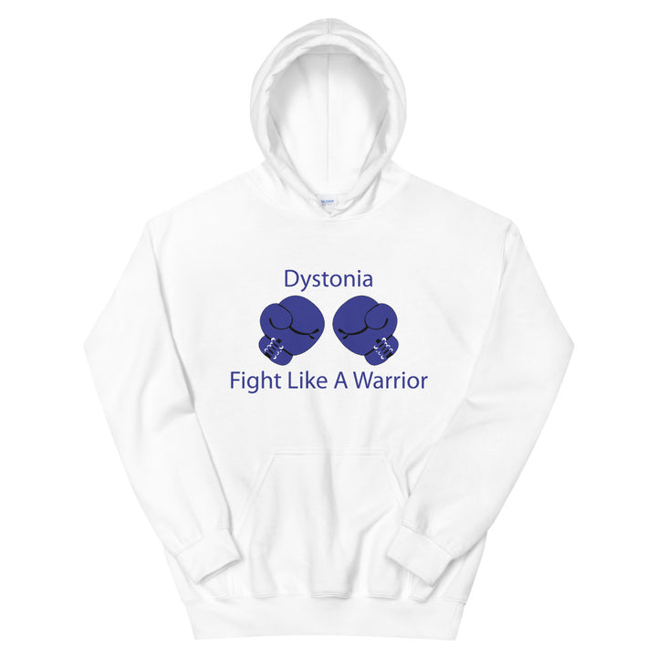 Dystonia Fight Like A Warrior White Hoodies by Chained Dolls