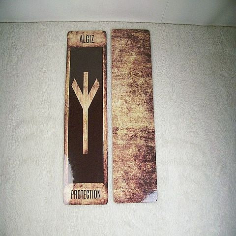 Back In Stock | Brown Grunge Runes Bookmarks