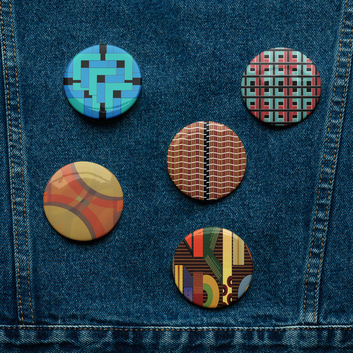 Abstract 2.25 inch Button Pack 1 by Chained Dolls