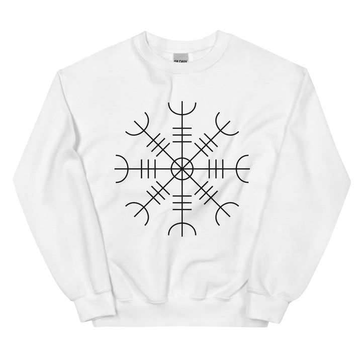 Aegishjalmr White Unisex Sweatshirt by Chained Dolls