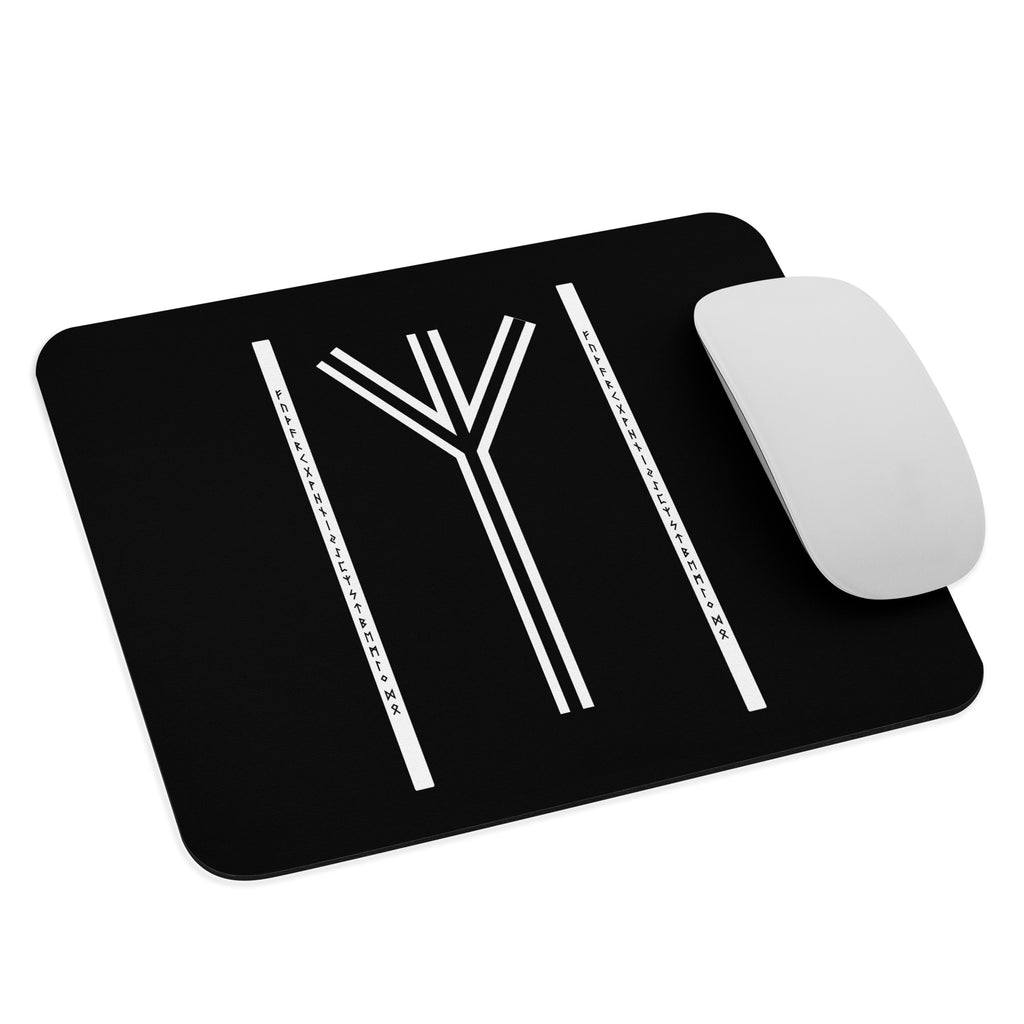 Algiz Black and White Mouse Pad by Chained Dolls