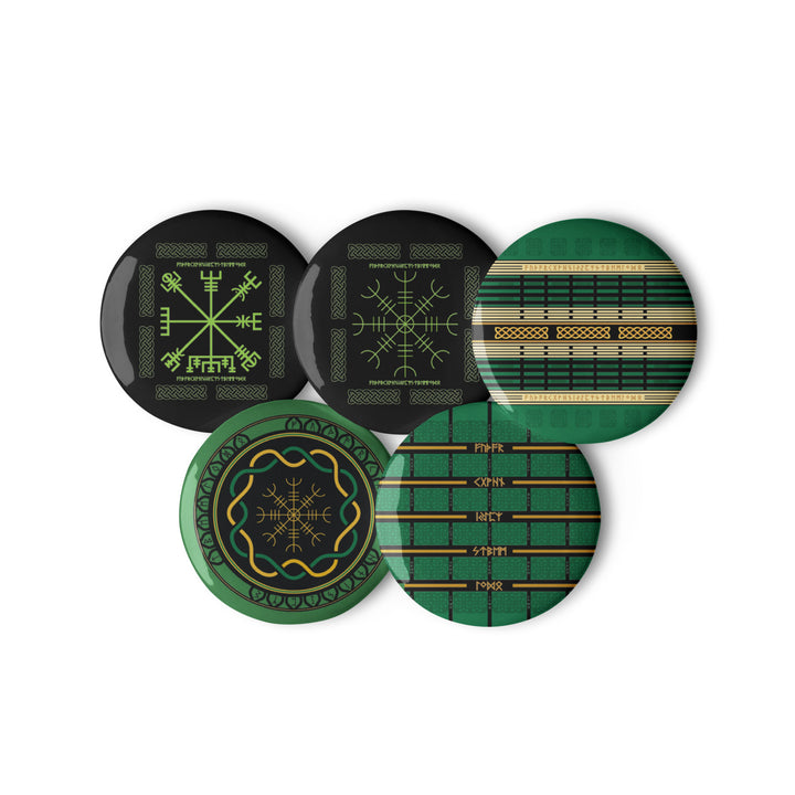 Celtic Runes 1.25 inch Button Pack by Chained Dolls