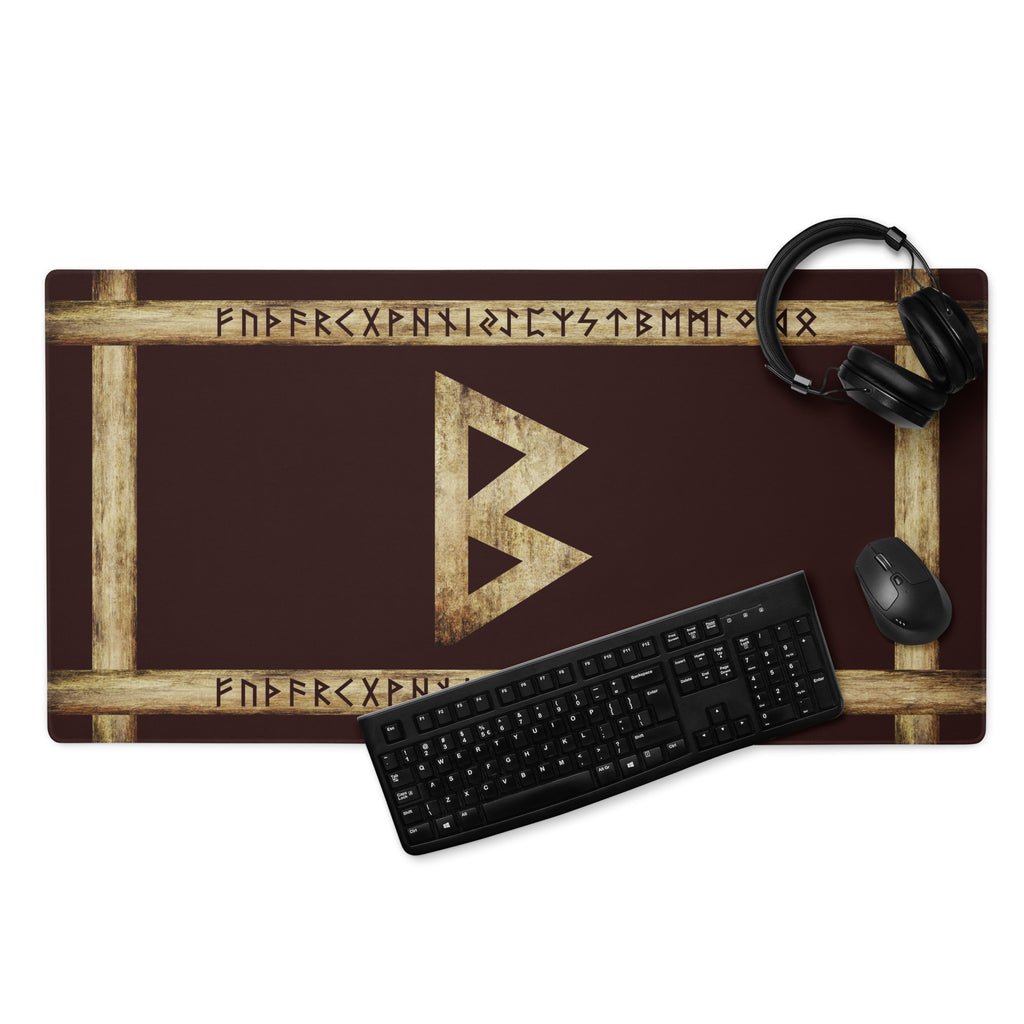 Berkana Brown Grunge Gaming Mouse Pad by Chained Dolls