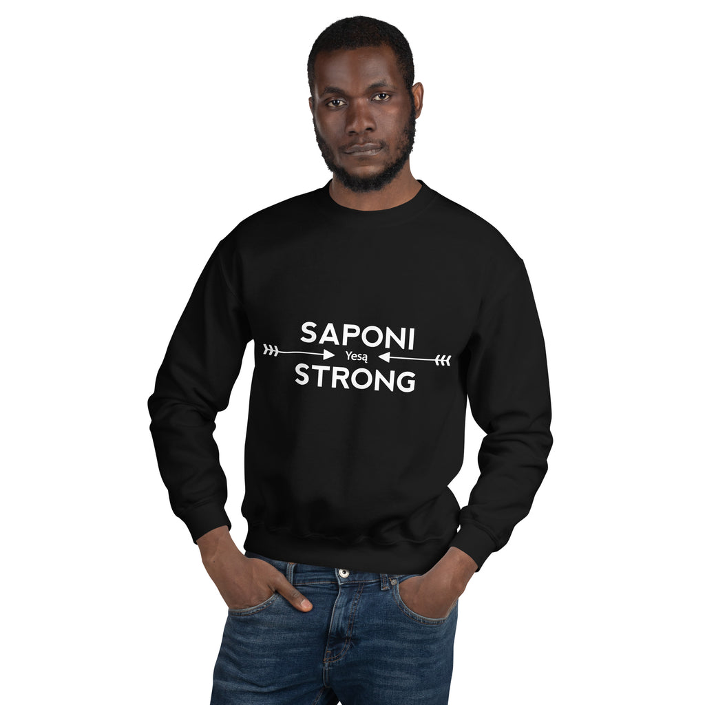 Saponi Strong Arrows Black Unisex Sweatshirt by Chained Dolls