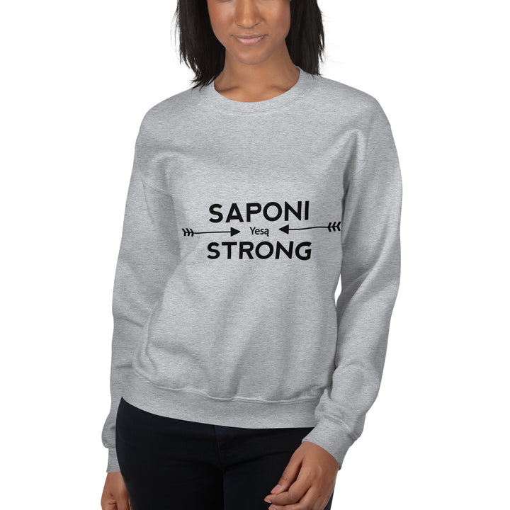 Saponi Strong Arrows Sport Grey Unisex Sweatshirt by Chained Dolls