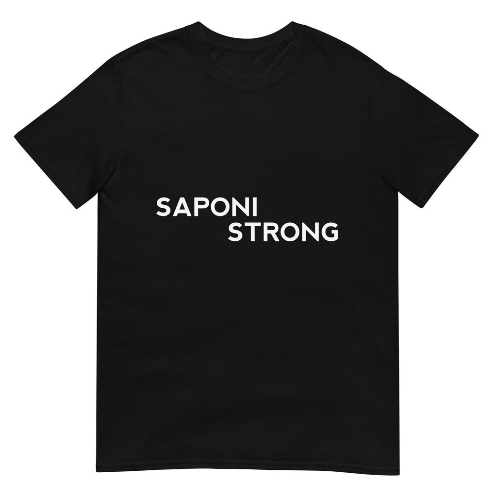 Saponi Strong Black Unisex T-shirt by Chained Dolls