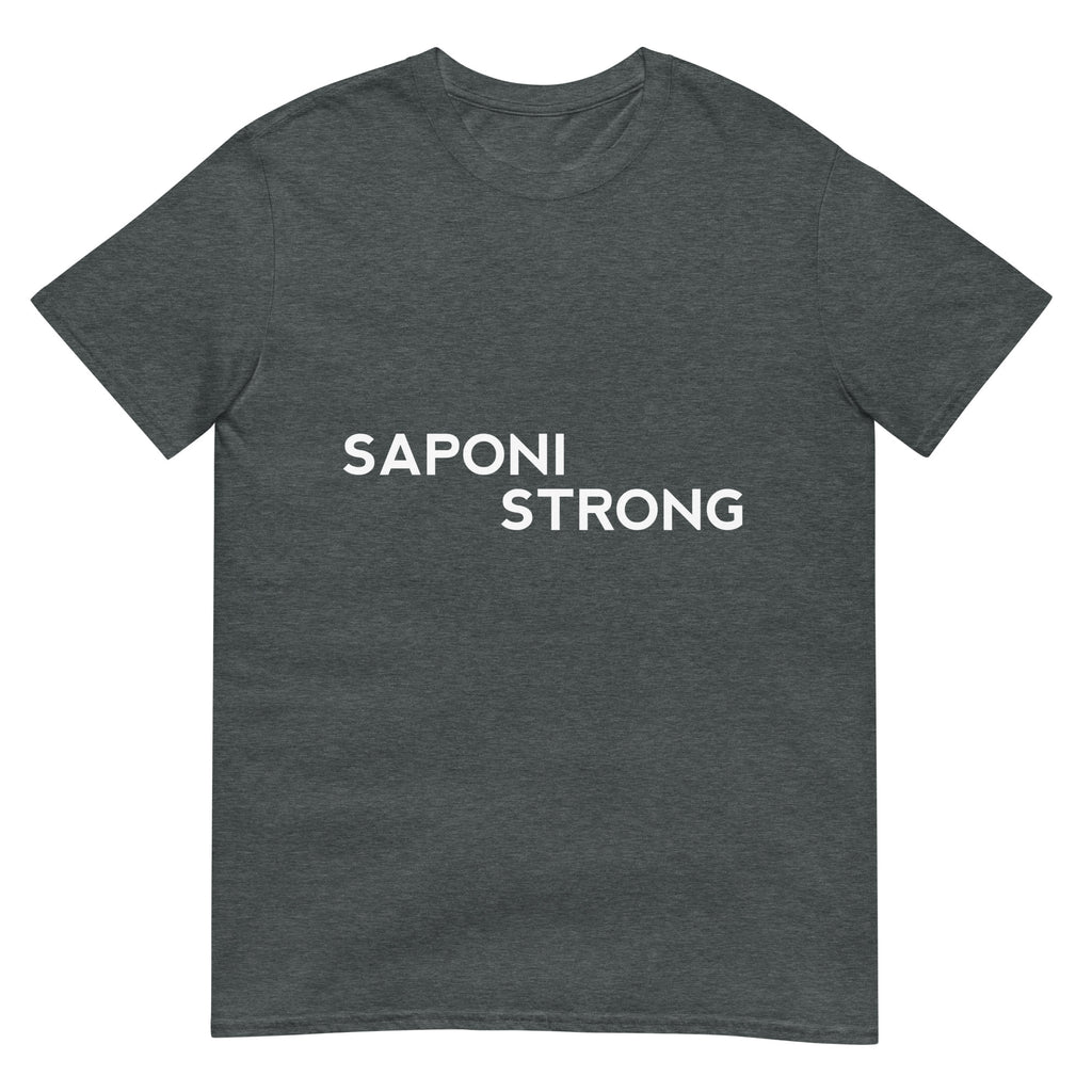 Saponi Strong Dark Heather Unisex T-shirt by Chained Dolls