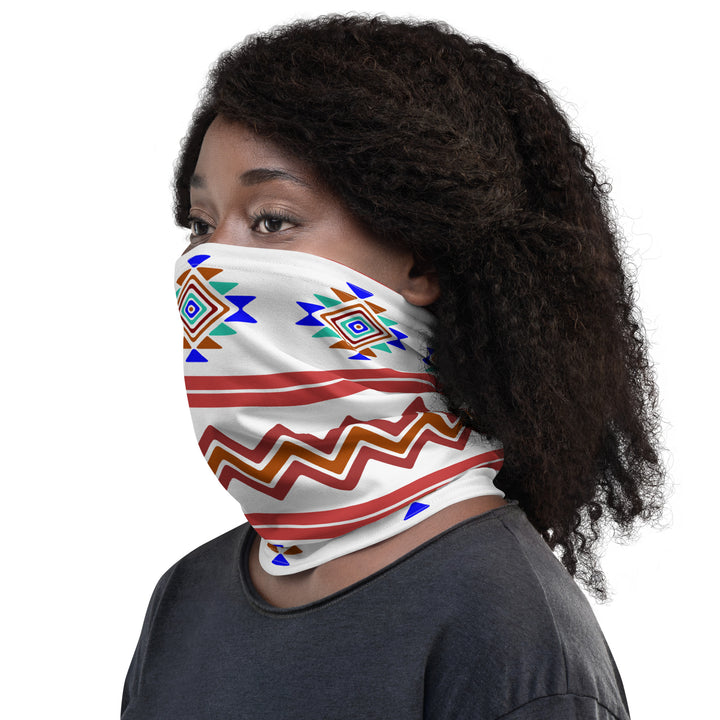Sienna and White Indigenous Print Neck Gaiter by Chained Dolls