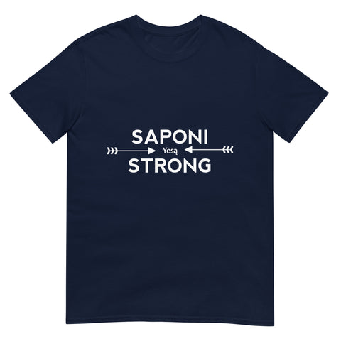 Saponi Strong Arrows Navy Unisex T-shirt by Chained Dolls