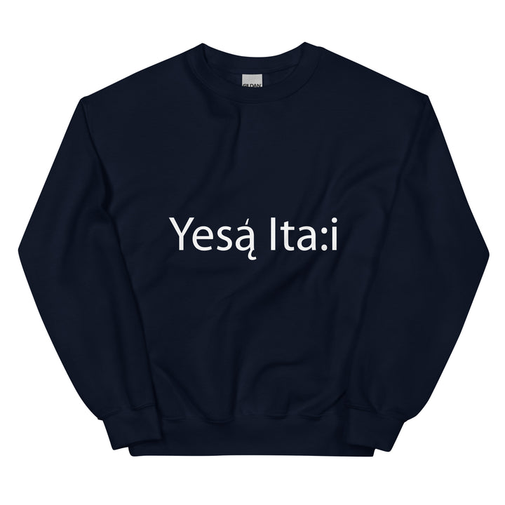 Yesa Ita:i Navy Unisex Sweatshirt by Chained Dolls