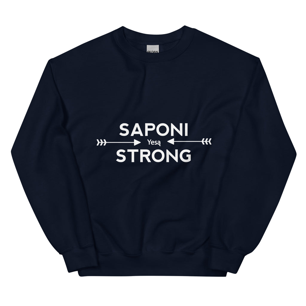 Saponi Strong Arrows Navy Unisex Sweatshirt by Chained Dolls