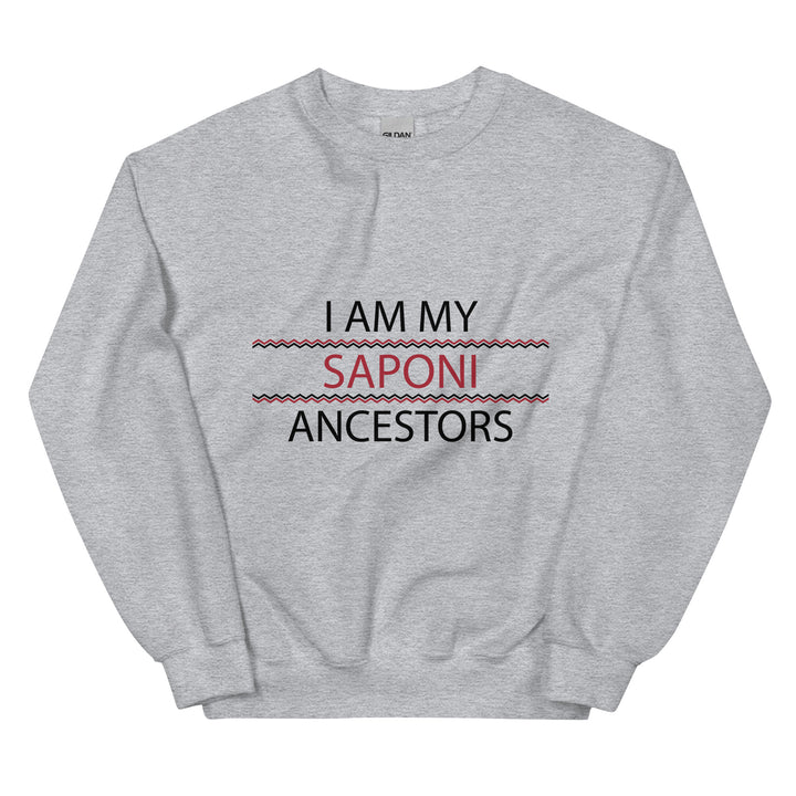 Saponi Ancestors Sport Grey Unisex Sweatshirt by Chained Dolls