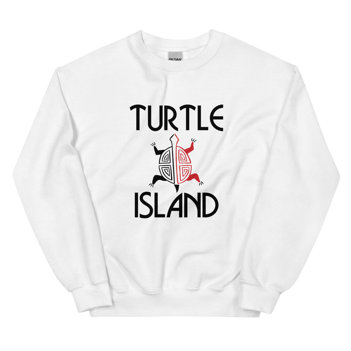 Turtle Island White Unisex Sweatshirt by Chained Dolls