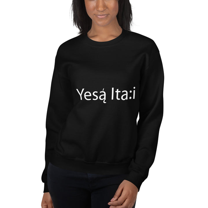 Yesa Ita:i Black Unisex Sweatshirt by Chained Dolls