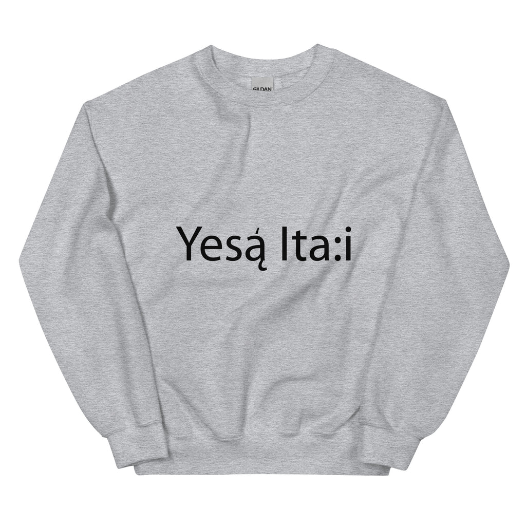 Yesa Ita:i Sport Grey Unisex Sweatshirt by Chained Dolls