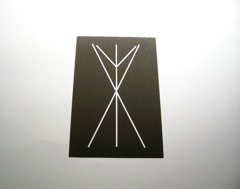 Crossroads Protection 1 Bind Rune Black Altar Card by Chained Dolls
