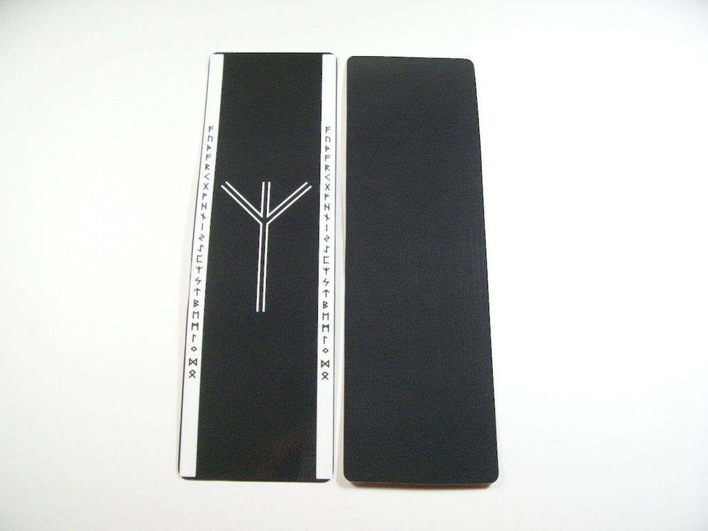 Algiz Black and White Bookmark by Chained Dolls