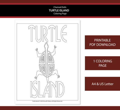 Turtle Island Coloring Page by Chained Dolls