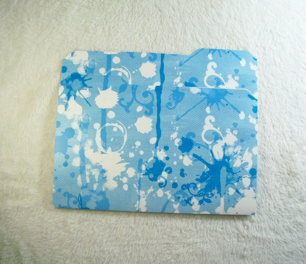 Blue Grunge Mini File Folders by Chained Dolls