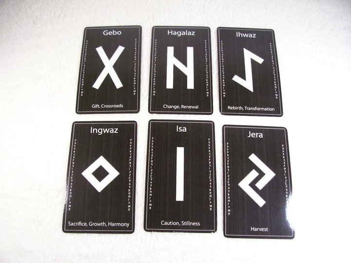 Black Grunge Rune Cards by Chained Dolls