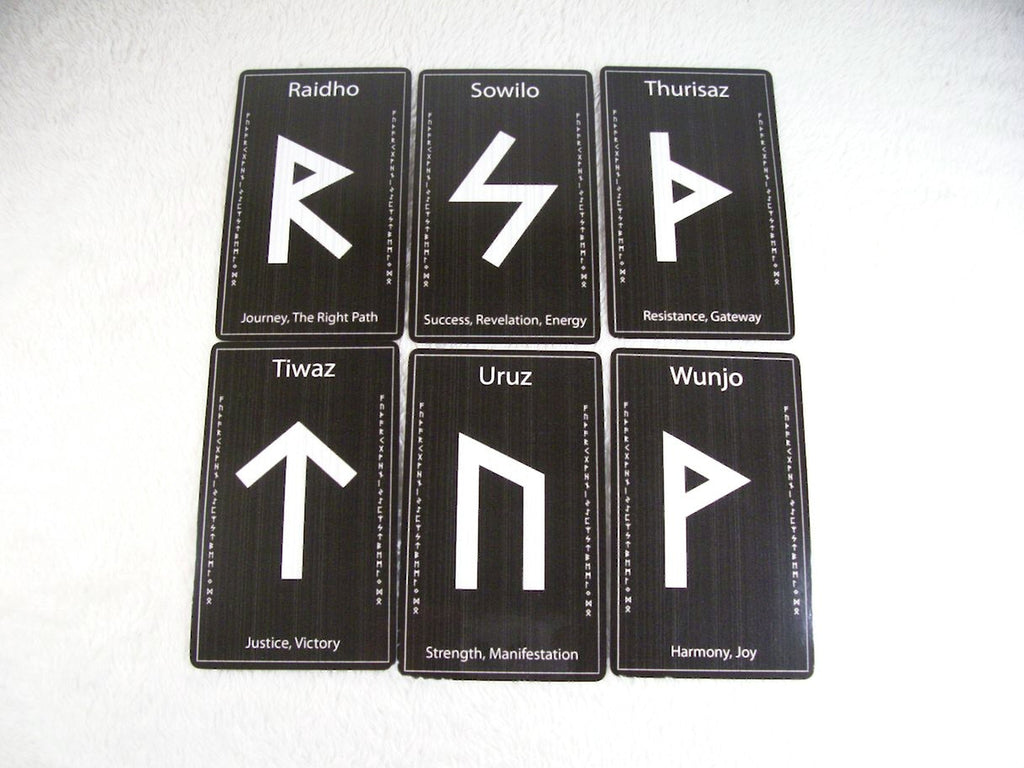 Black Grunge Rune Cards by Chained Dolls