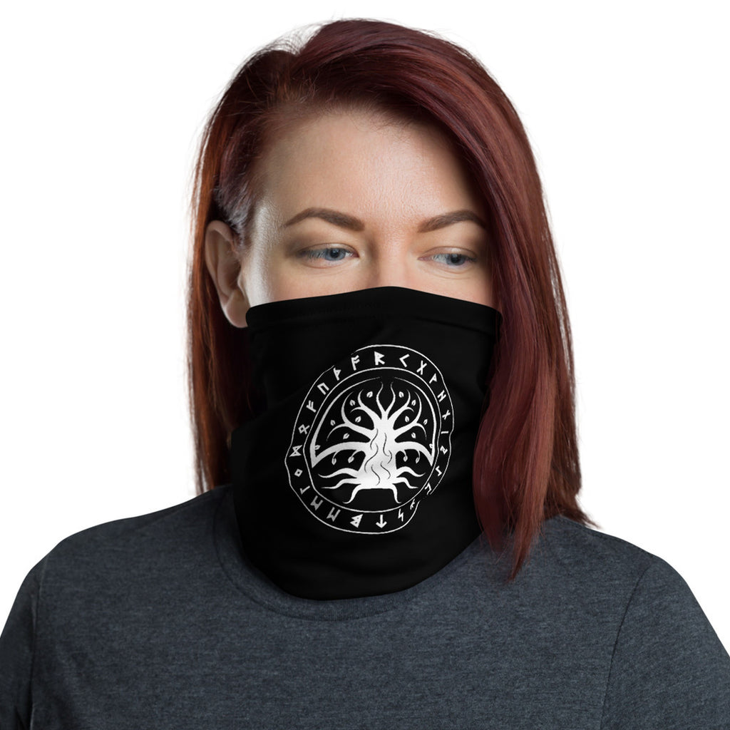 Yggdrasil Runes Neck Gaiter by Chained Dolls