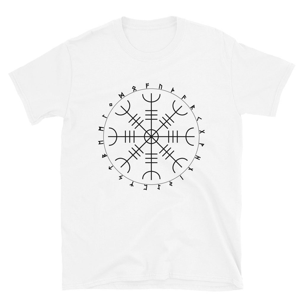 Aegishjalmr Runes White T-shirt by Chained Dolls