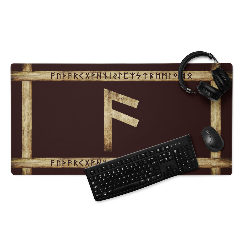 Ansuz Brown Grunge Gaming Mouse Pad by Chained Dolls