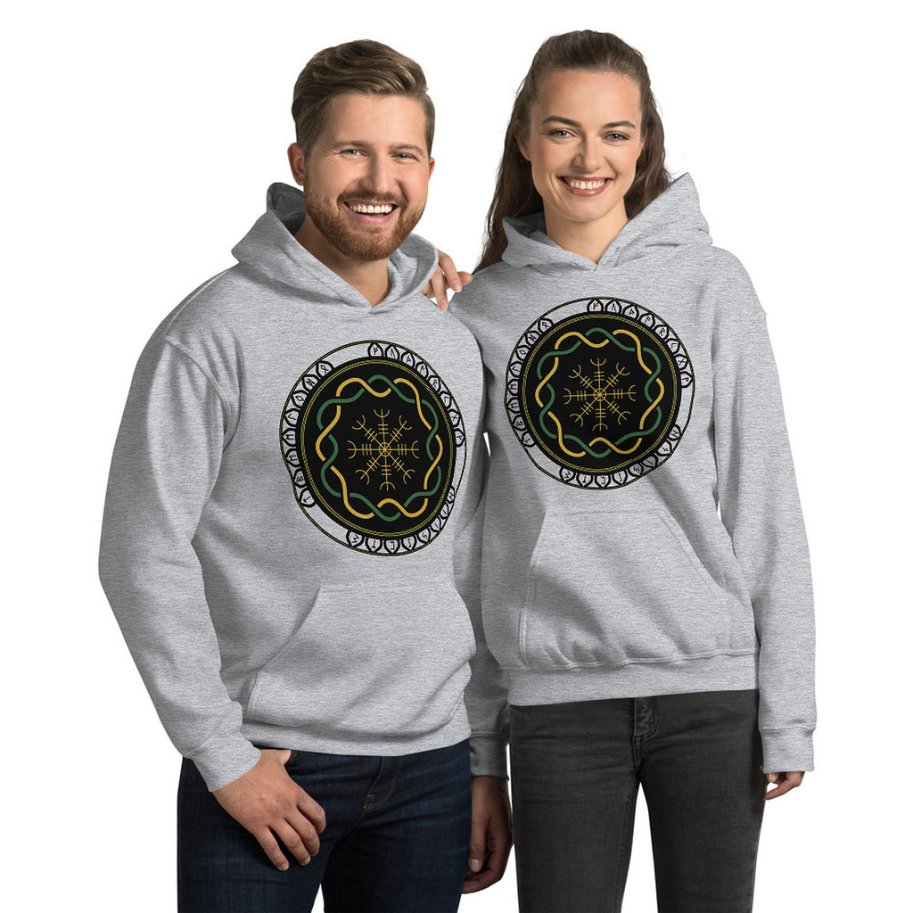 Celtic Runes 3 Sport Grey Unisex Hoodies by Chained Dolls