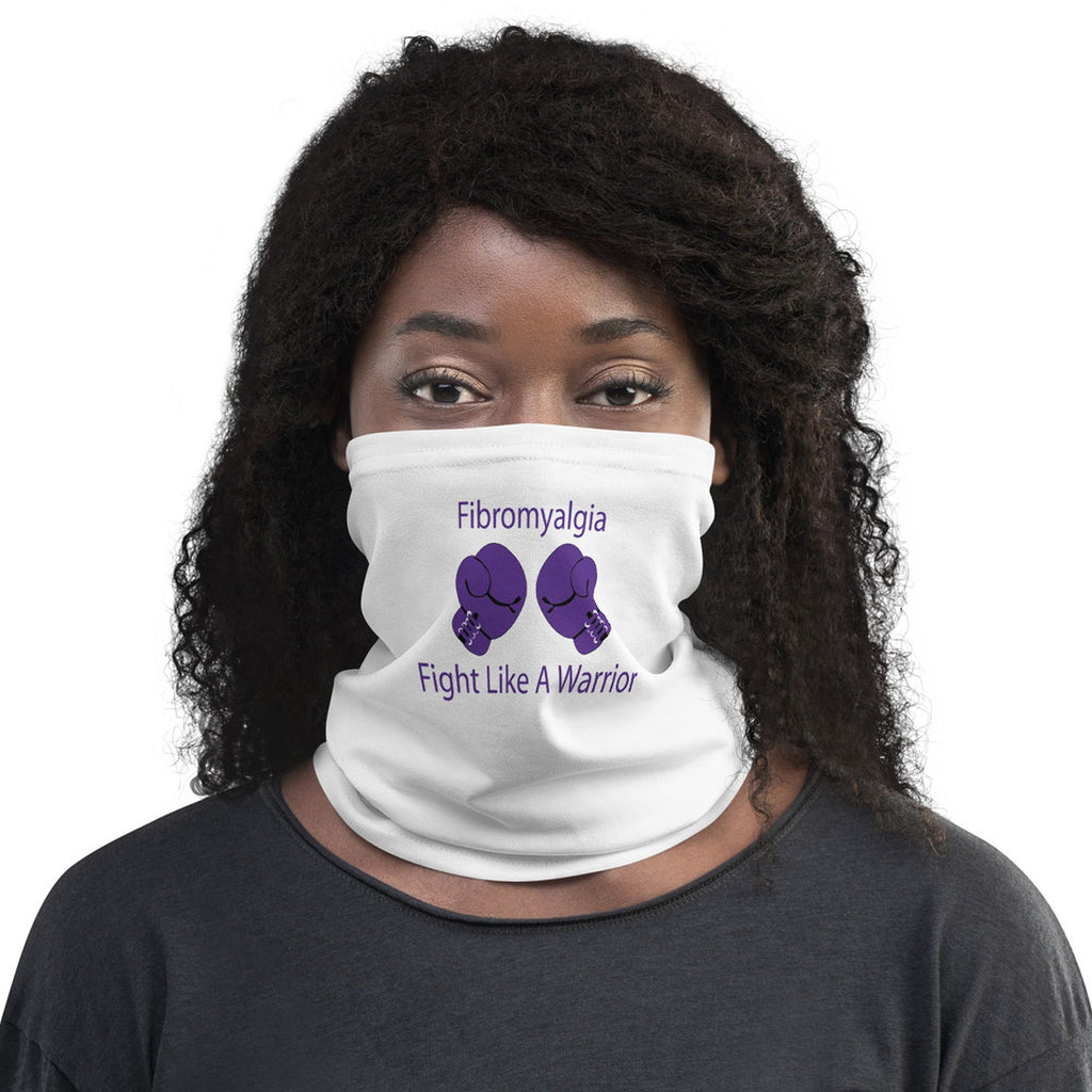 Fibromyalgia Fight Like A Warrior Neck Gaiter by Chained Dolls