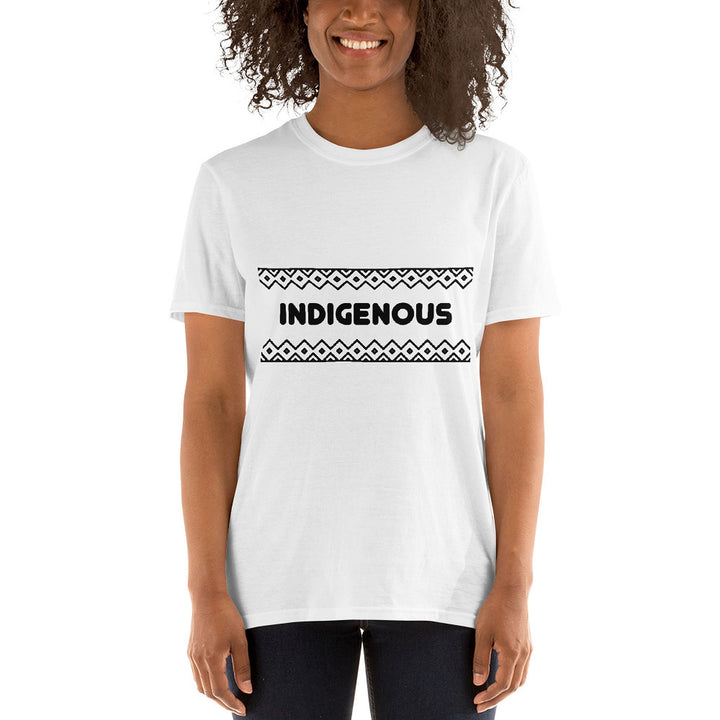 Indigenous 1 White Unisex T-shirt by Chained Dolls