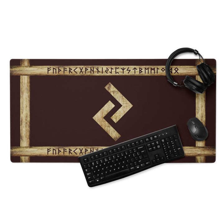 Jera Brown Grunge Gaming Mouse Pad by Chained Dolls