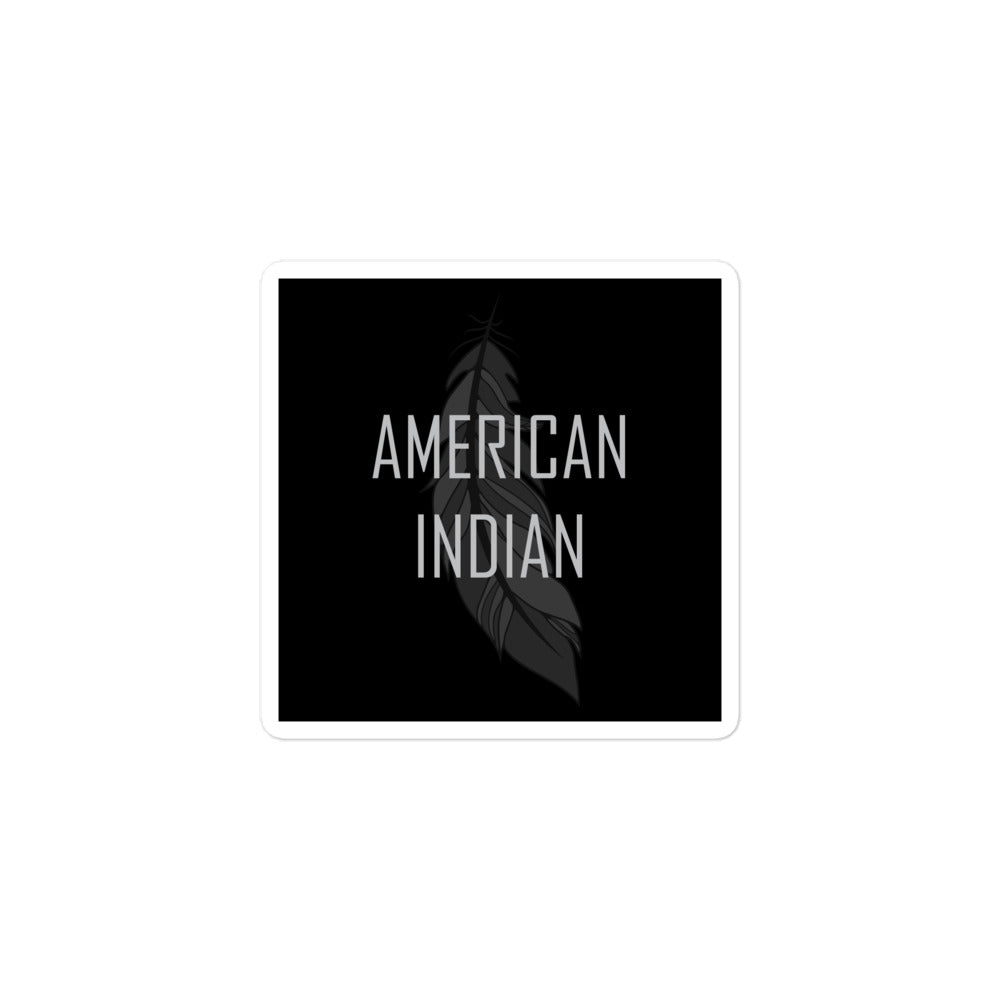 American Indian Feather 3 inch x 3 inch Sticker by Chained Dolls