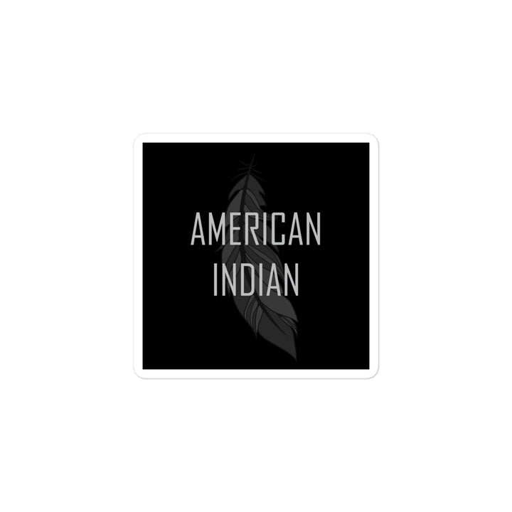 American Indian Feather 3 inch x 3 inch Sticker by Chained Dolls
