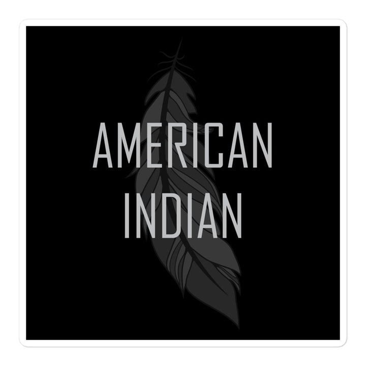 American Indian Feather 5.5 inch x 5.5 inch Sticker by Chained Dolls