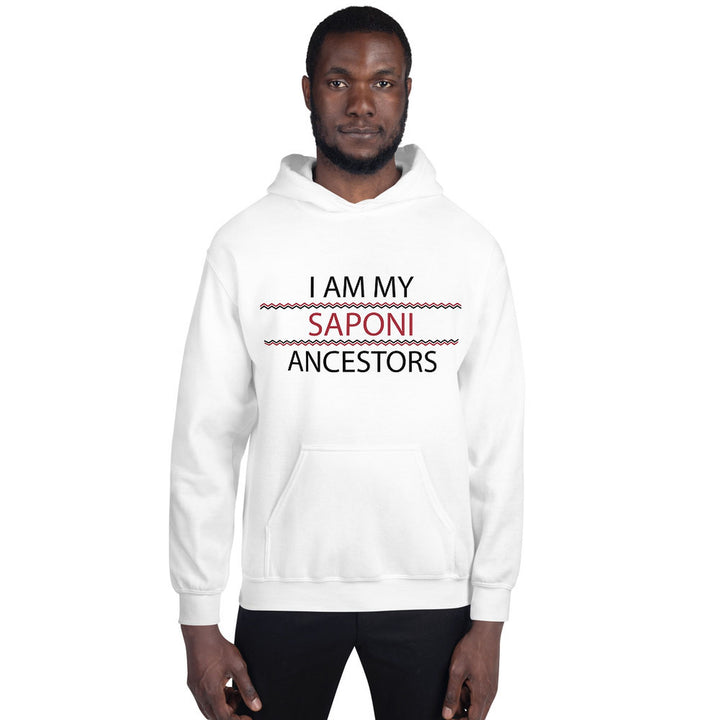 I Am My Saponi Ancestors White Hoodies by Chained Dolls