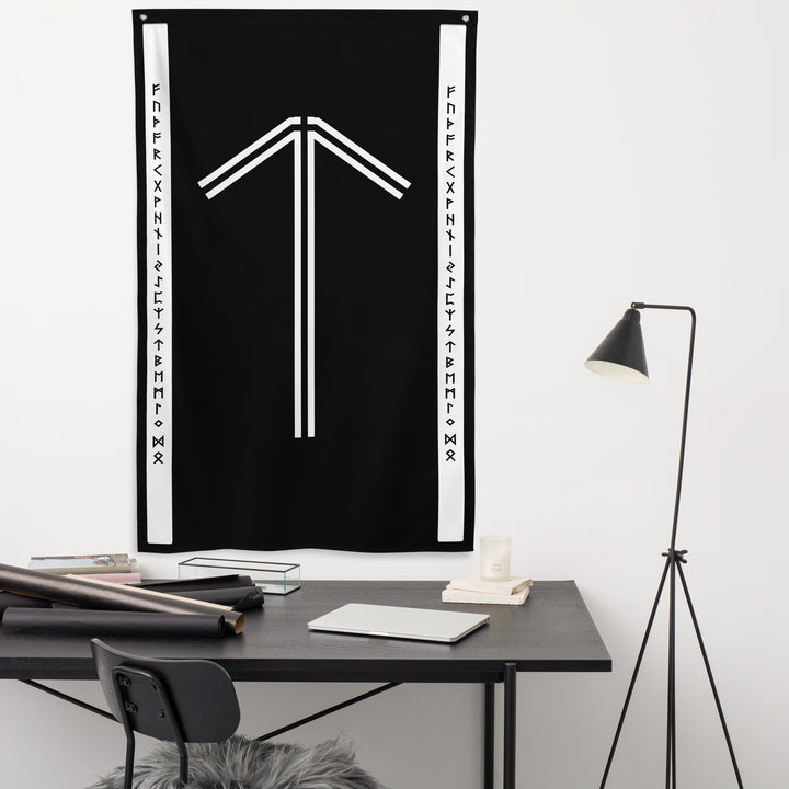 Tiwaz Black and White Wall Hanging by Chained Dolls