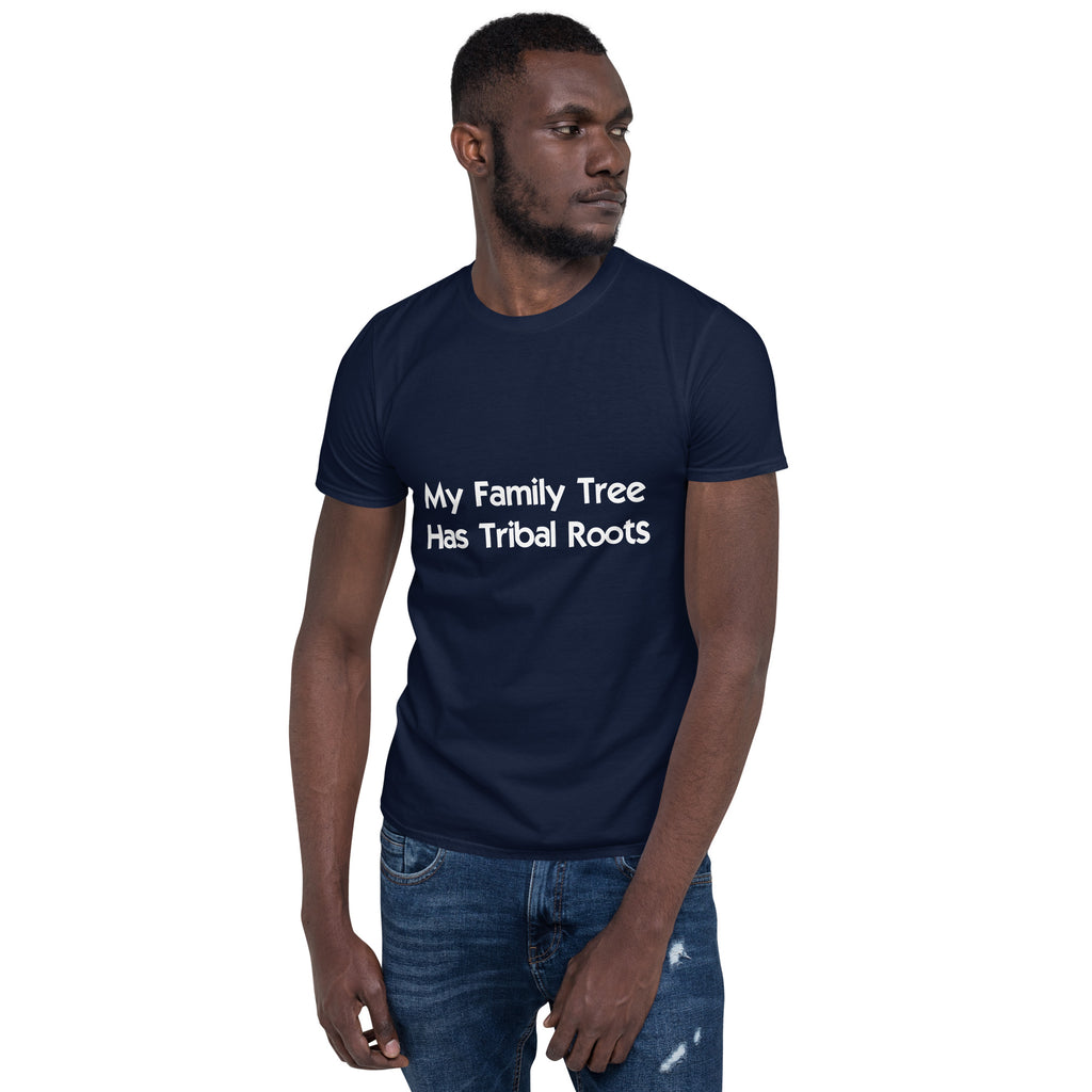 Tribal Roots Navy Unisex T-shirt by Chained Dolls