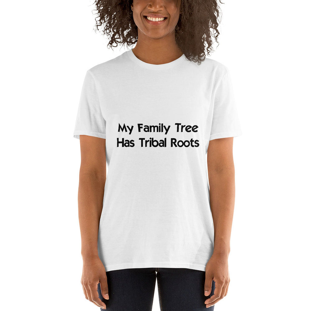 Tribal Roots White Unisex T-shirt by Chained Dolls